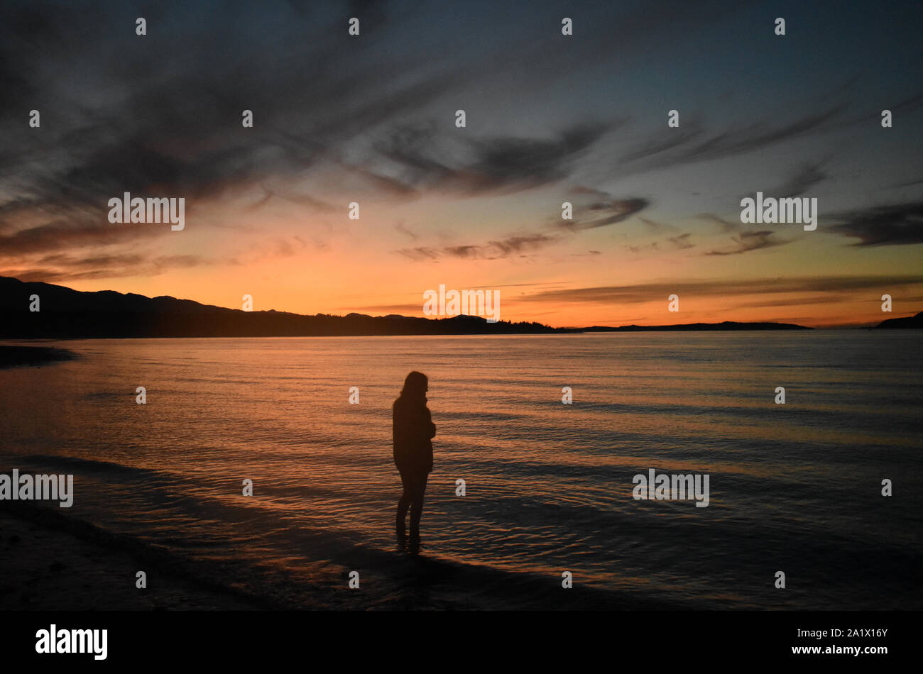 Coucher du soleil à Nanaimo, Colombie-Britannique, Canada Banque D'Images