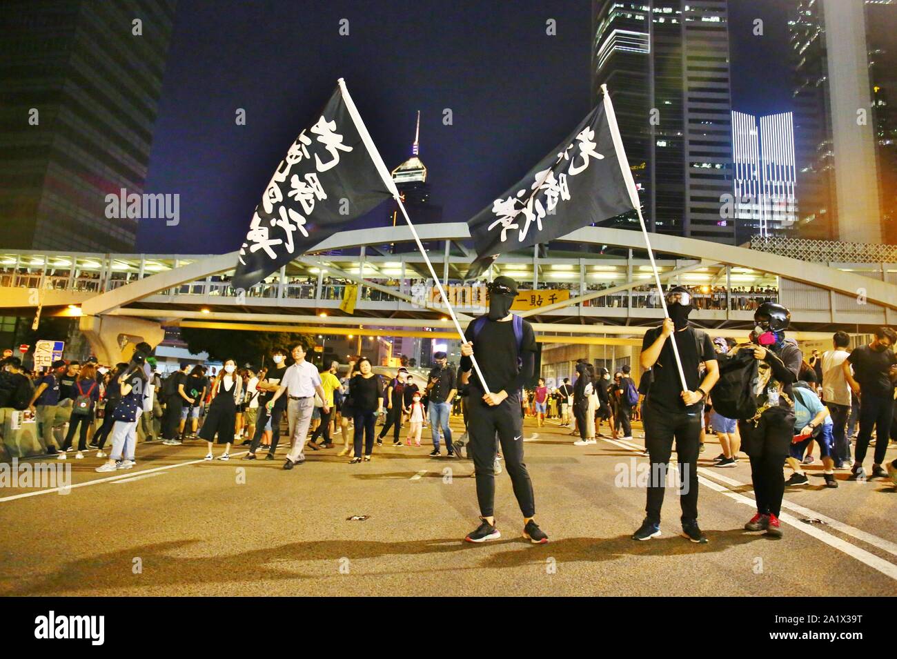Hong Kong, Chine. 28 Sep, 2019. Centaines de milliers d'assister à une assemblée générale à Tamar Park, Amirauté, marquant le 5e anniversaire de circulation à Hong Kong. Gonzales : Crédit Photo/Alamy Live News Banque D'Images