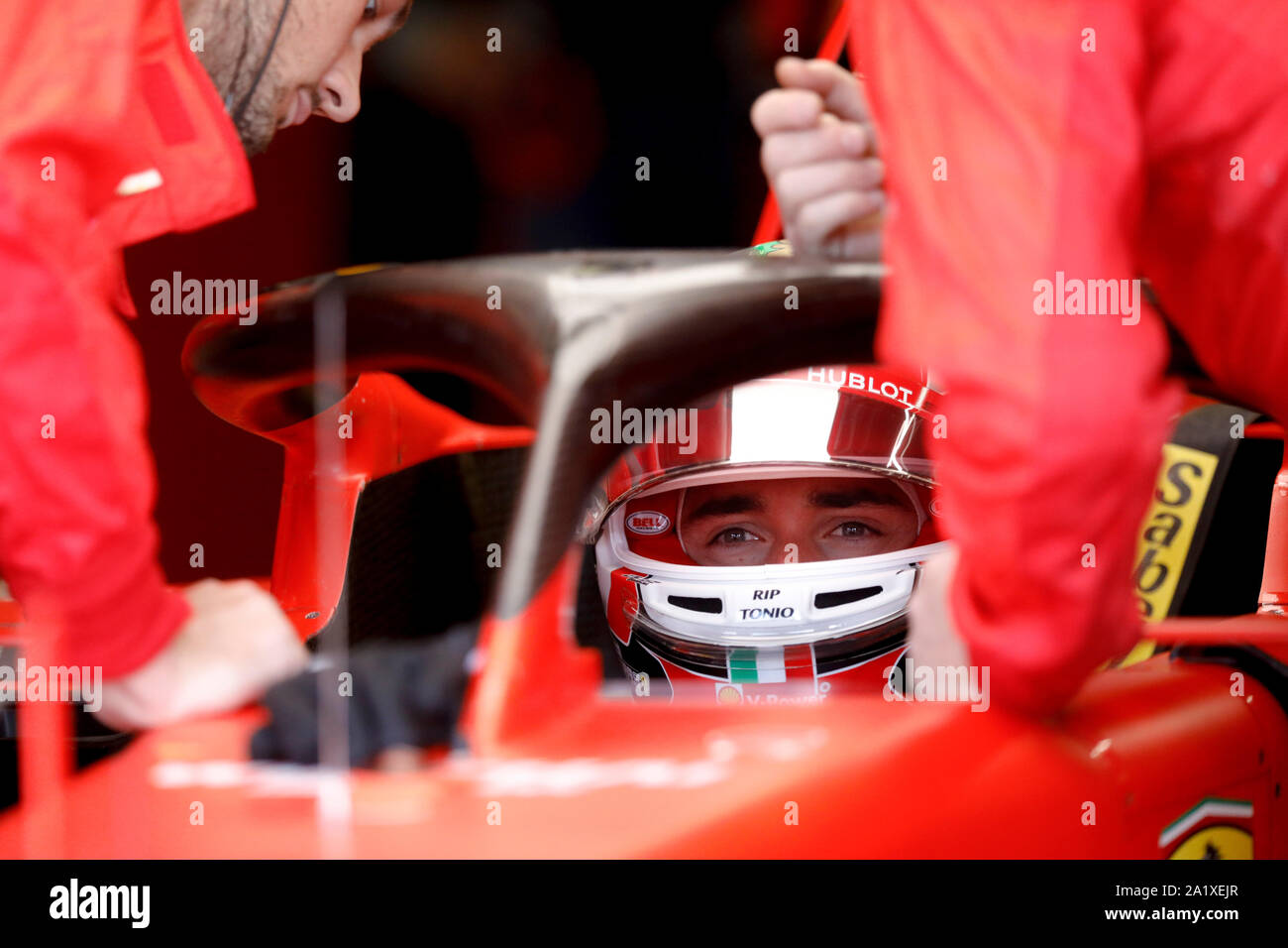 CHARLES LECLERC de la Scuderia Ferrari à la Formule 1 Grand Prix d'Italie à Monza, Circuit d'Eni à Monza, Italie. Banque D'Images