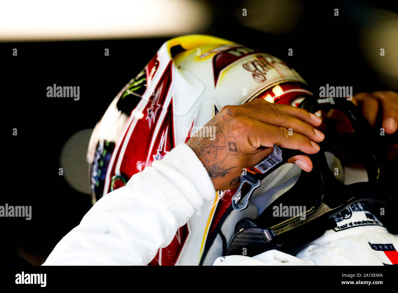 LEWIS HAMILTON de Mercedes AMG Petronas Motorsport à la Formule 1 Grand Prix d'Italie à Monza, Circuit d'Eni à Monza, Italie. Banque D'Images