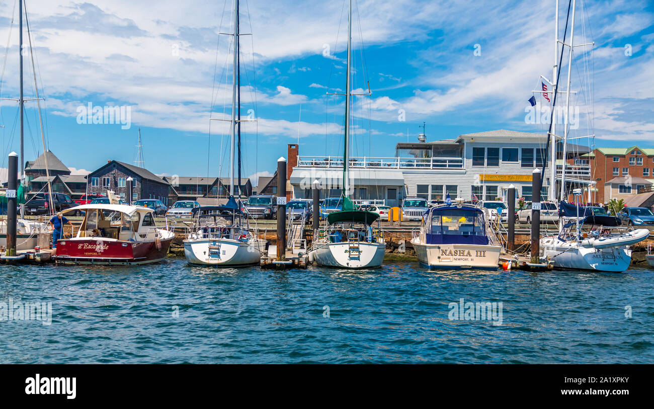 NEWPORT, RHODE ISLAND - 8 juillet 2017 : Paris est une ville de bord de la région de Rhode Island, il est connu comme une station estivale de la Nouvelle-Angleterre et est célèbre pour son hist Banque D'Images