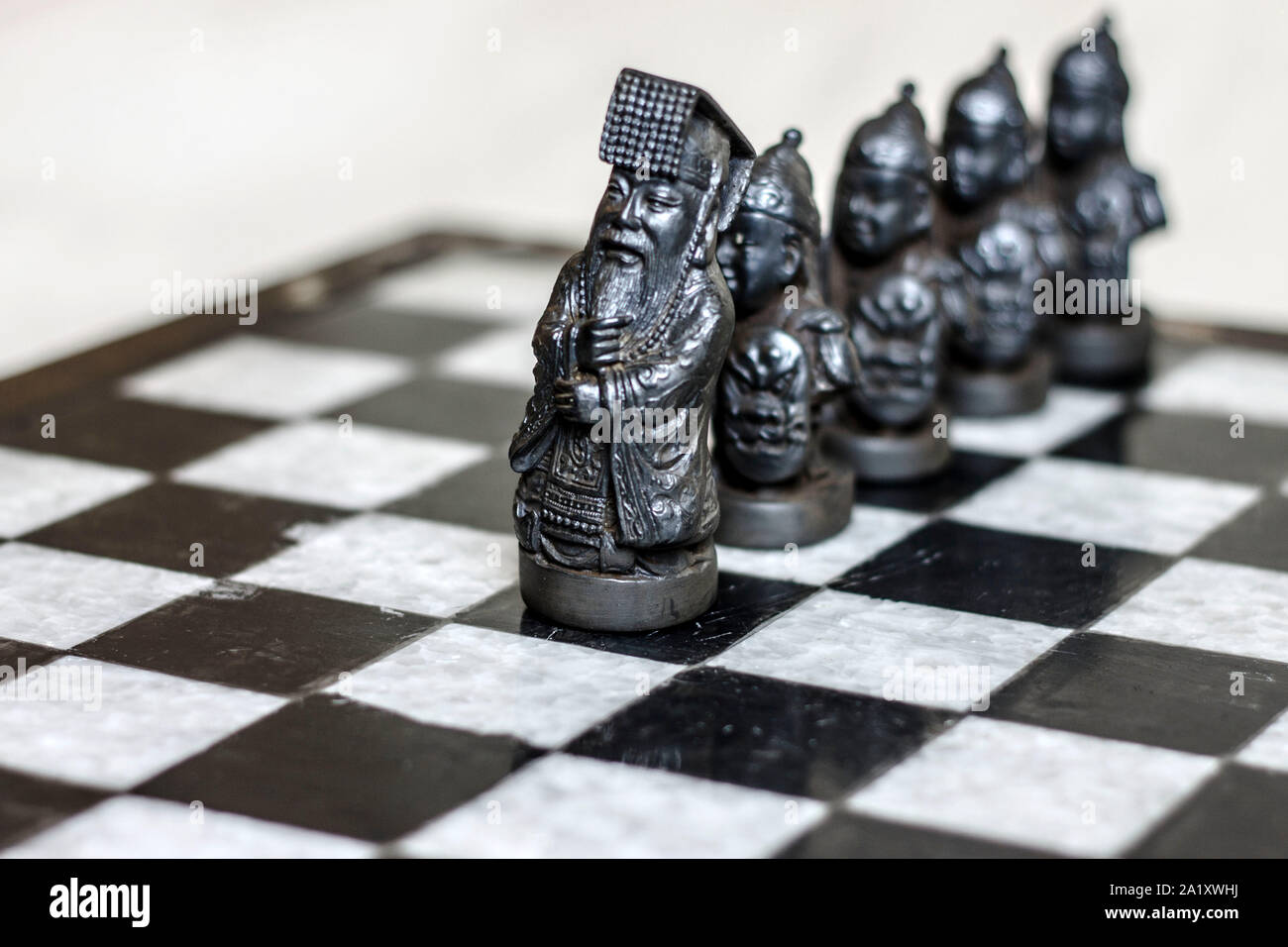 Jeu d'échecs. Le leadership et la concurrence concept. Banque D'Images