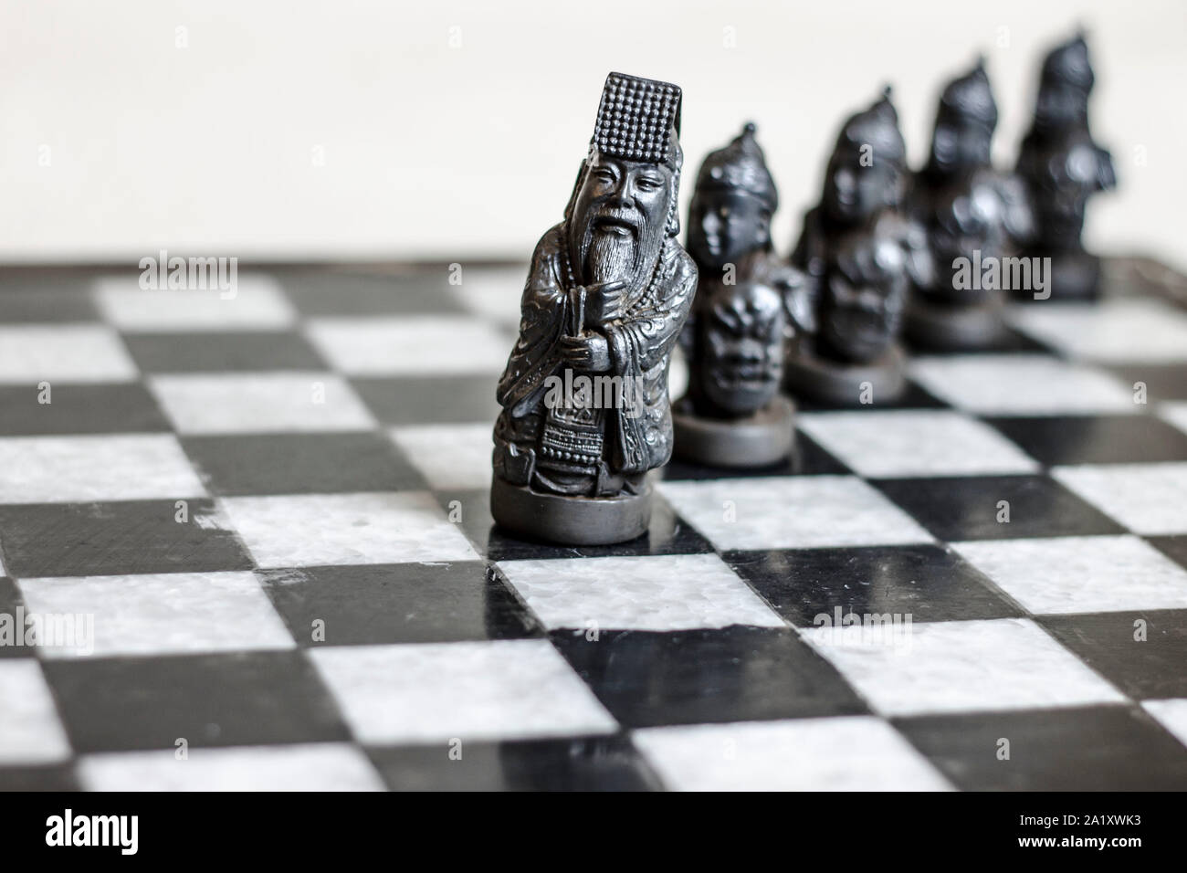 Jeu d'échecs. Le leadership et la concurrence concept. Banque D'Images