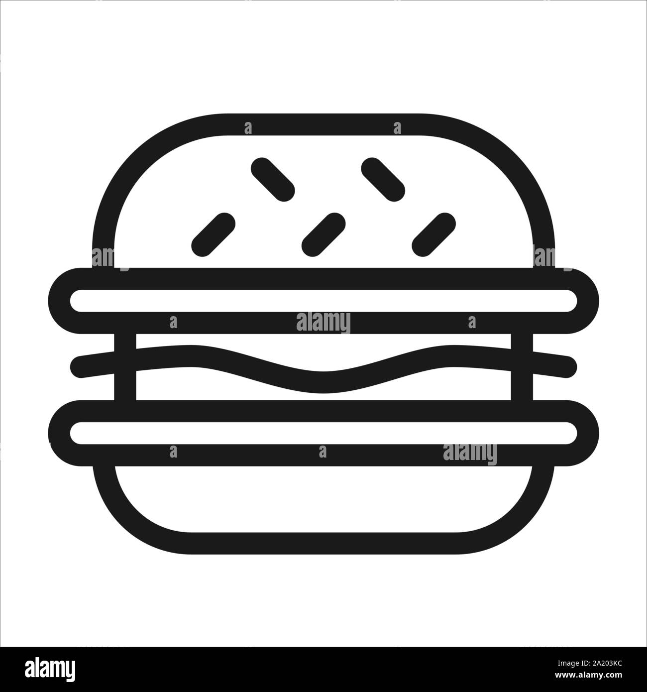 Icône burger concept illustration avec style plat Illustration de Vecteur