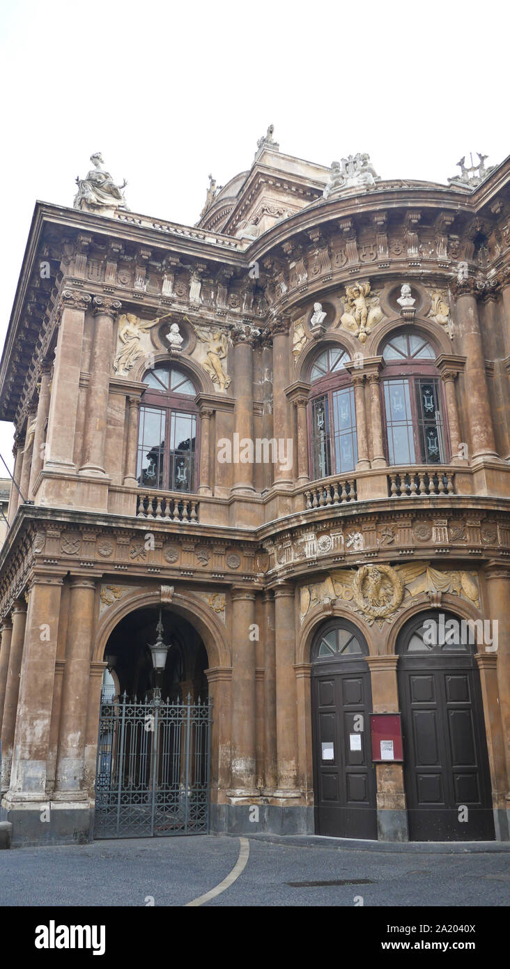 L'Italie, Catania ancien bâtiment et infrastructure Banque D'Images