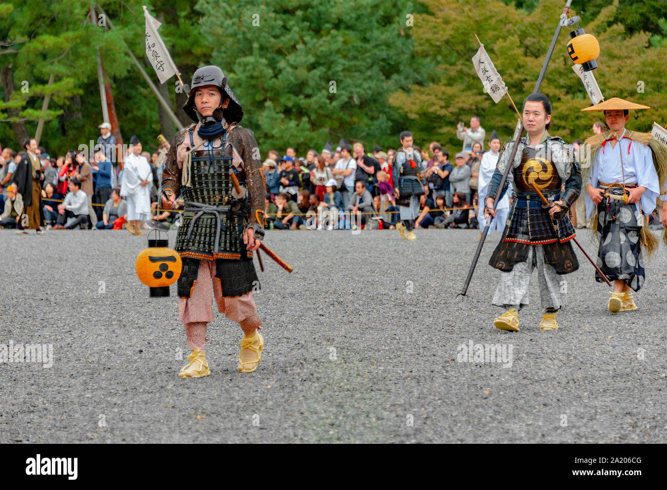 Kyoto, Japon - 22 octobre 2016 : Festival de l'âge, une ancienne et authentique parade de costumes de différentes périodes féodale japonaise. Banque D'Images
