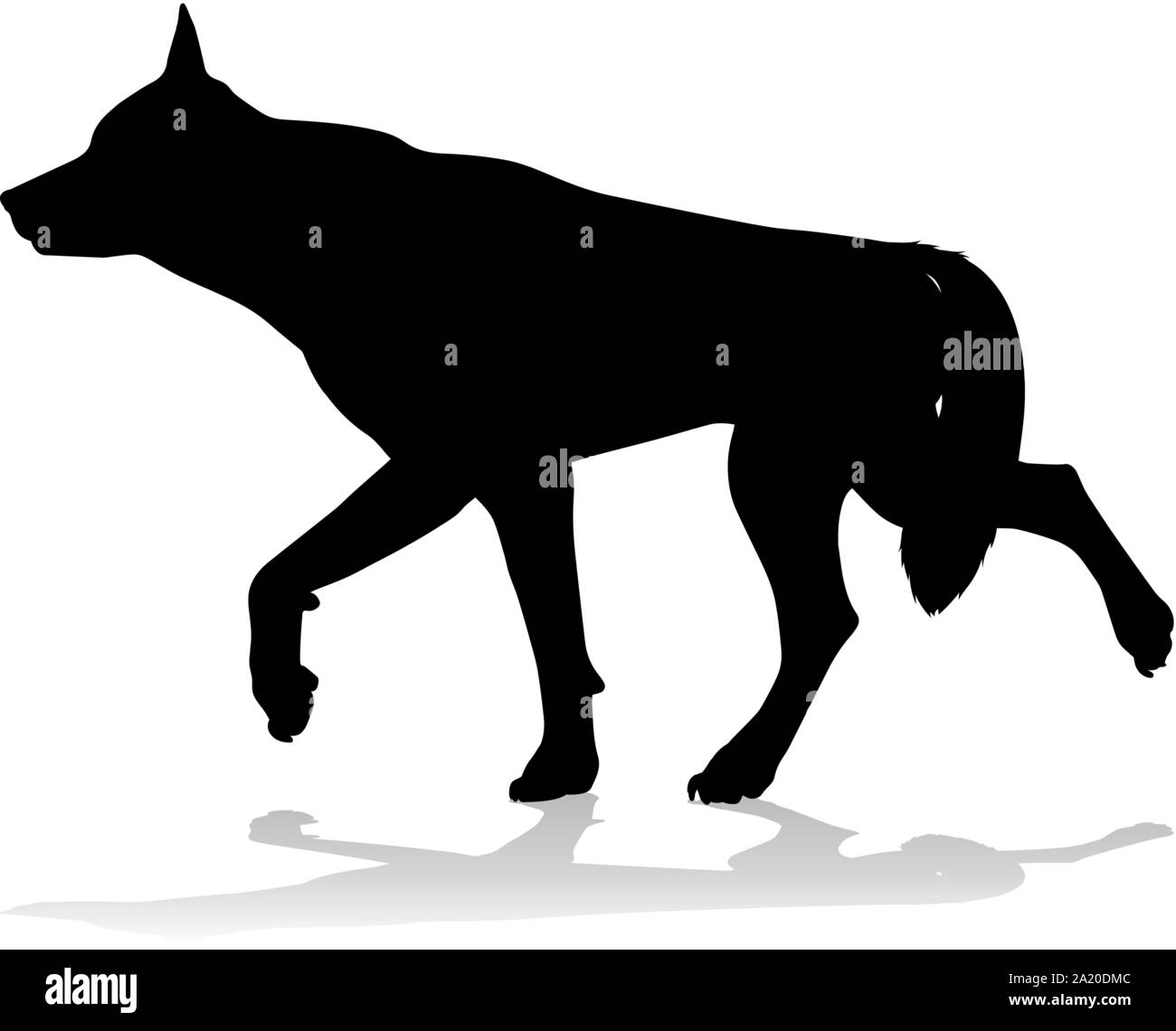 Silhouette chien Animal de compagnie Illustration de Vecteur