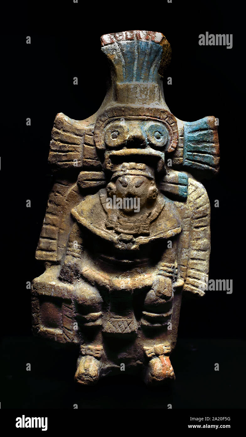 Sifflet, BC 600-800, anthropomorphe, Guatemala, Quiche, Nebaj, Aldea de Pulai, Banque D'Images