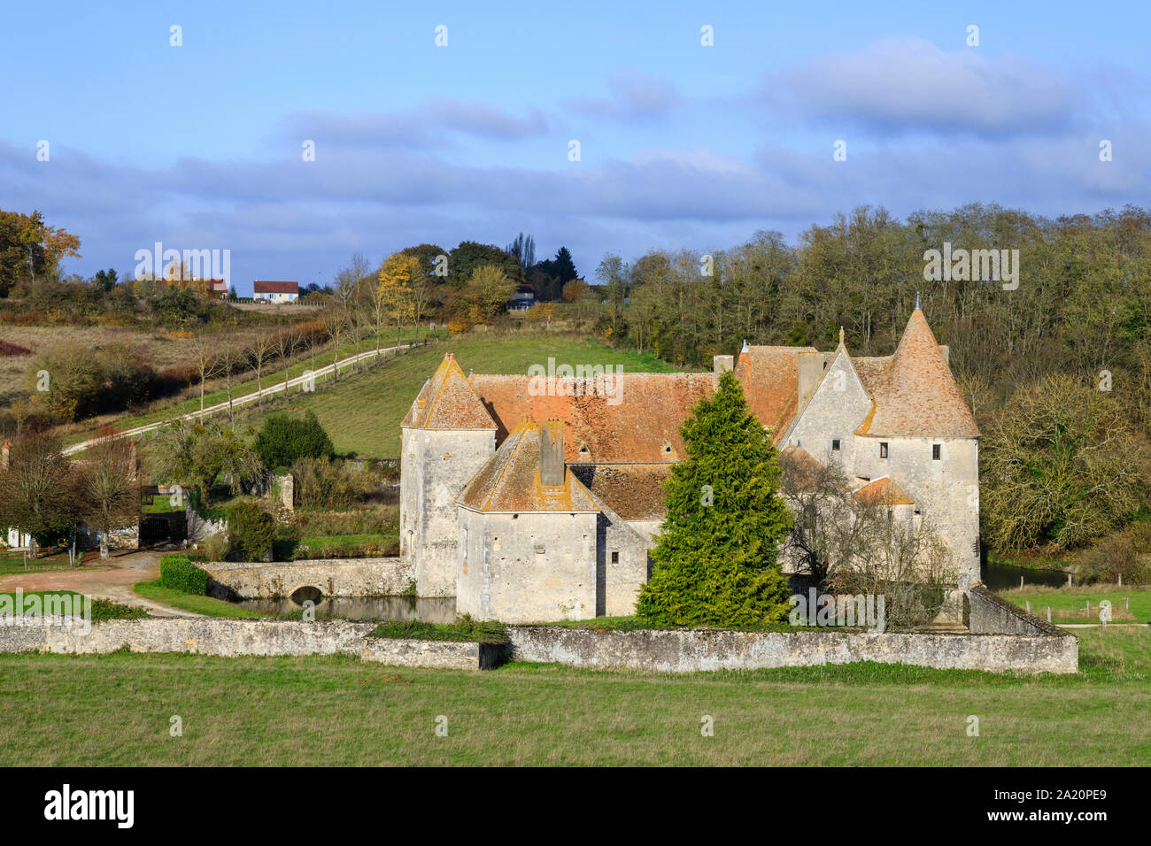 La France, Cher, Berry, Boulleret, château de Buranlure // France, cher (18), Berry, Boulleret, château de Buranlure Banque D'Images