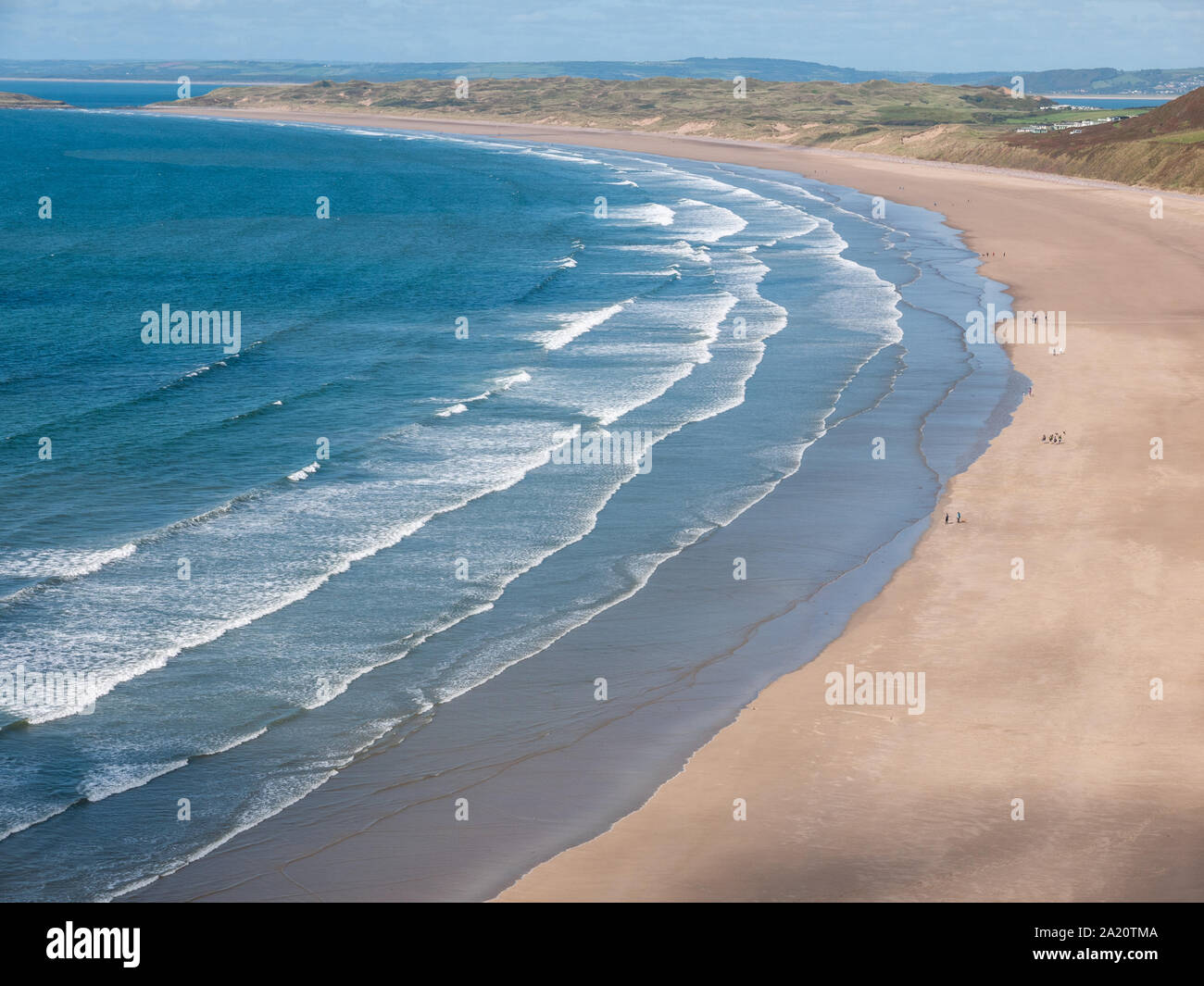 Vers le sud du Pays de Galles à l'extérieur de la péninsule de Gower scène côtière - Pays de Galles, Royaume-Uni Banque D'Images