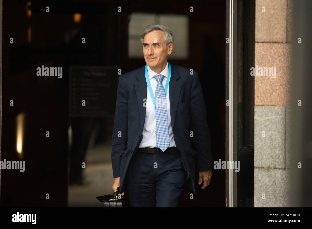 Manchester, UK. Sept 30, 2019. John Redwood, député de Wokingham, à la conférence du parti conservateur à la Manchester Central Convention Complex, Manchester Le lundi 30 septembre 2019 (Crédit : P Scaasi | MI News) Credit : MI News & Sport /Alamy Live News Banque D'Images