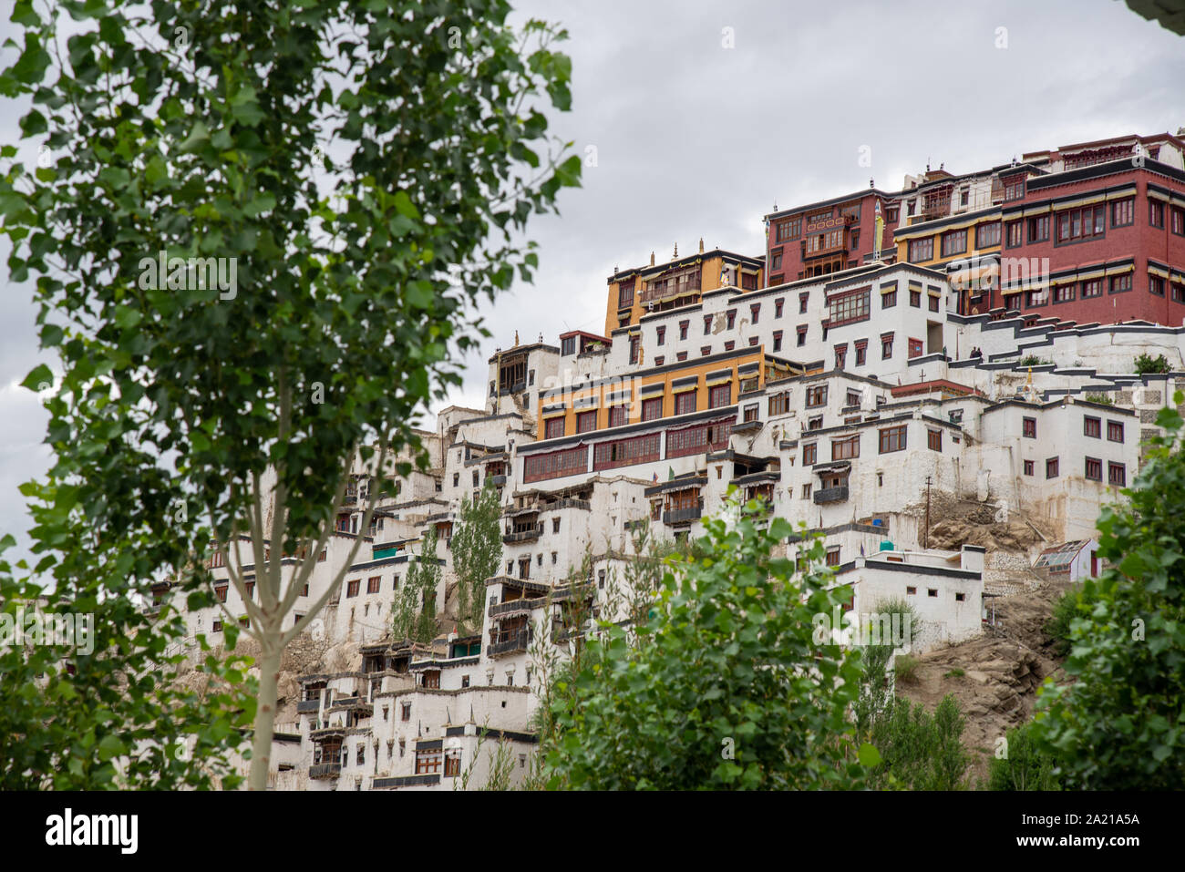 Voir au monastère de Thiksay au Ladakh, Inde Banque D'Images