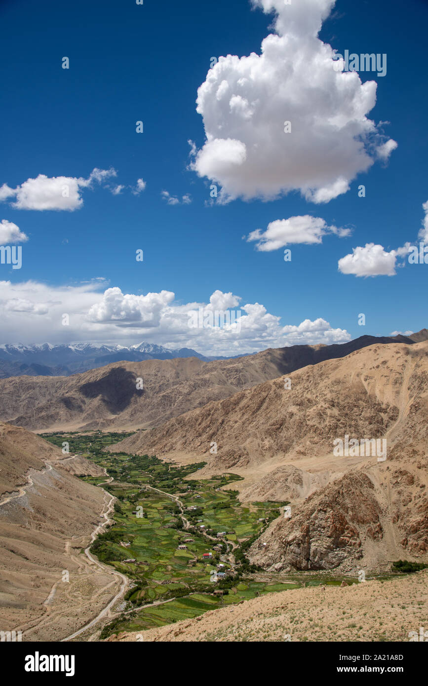 Khardung La, près de Leh au Ladakh, Inde Banque D'Images