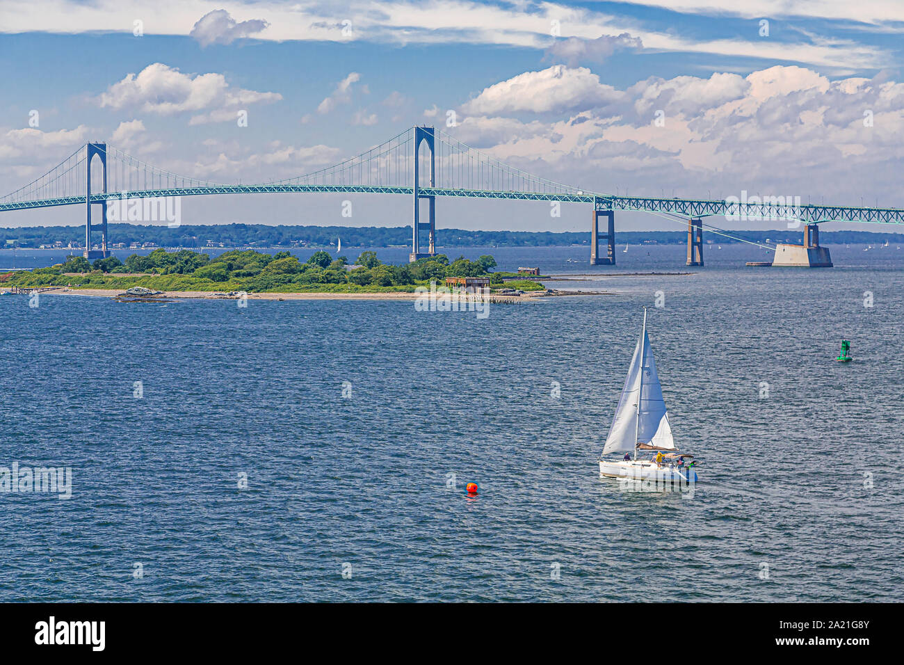 NEWPORT, RHODE ISLAND - 8 juillet 2017 : Paris est une ville de bord de la région de Rhode Island, il est connu comme une station estivale de la Nouvelle-Angleterre et est célèbre pour son hist Banque D'Images