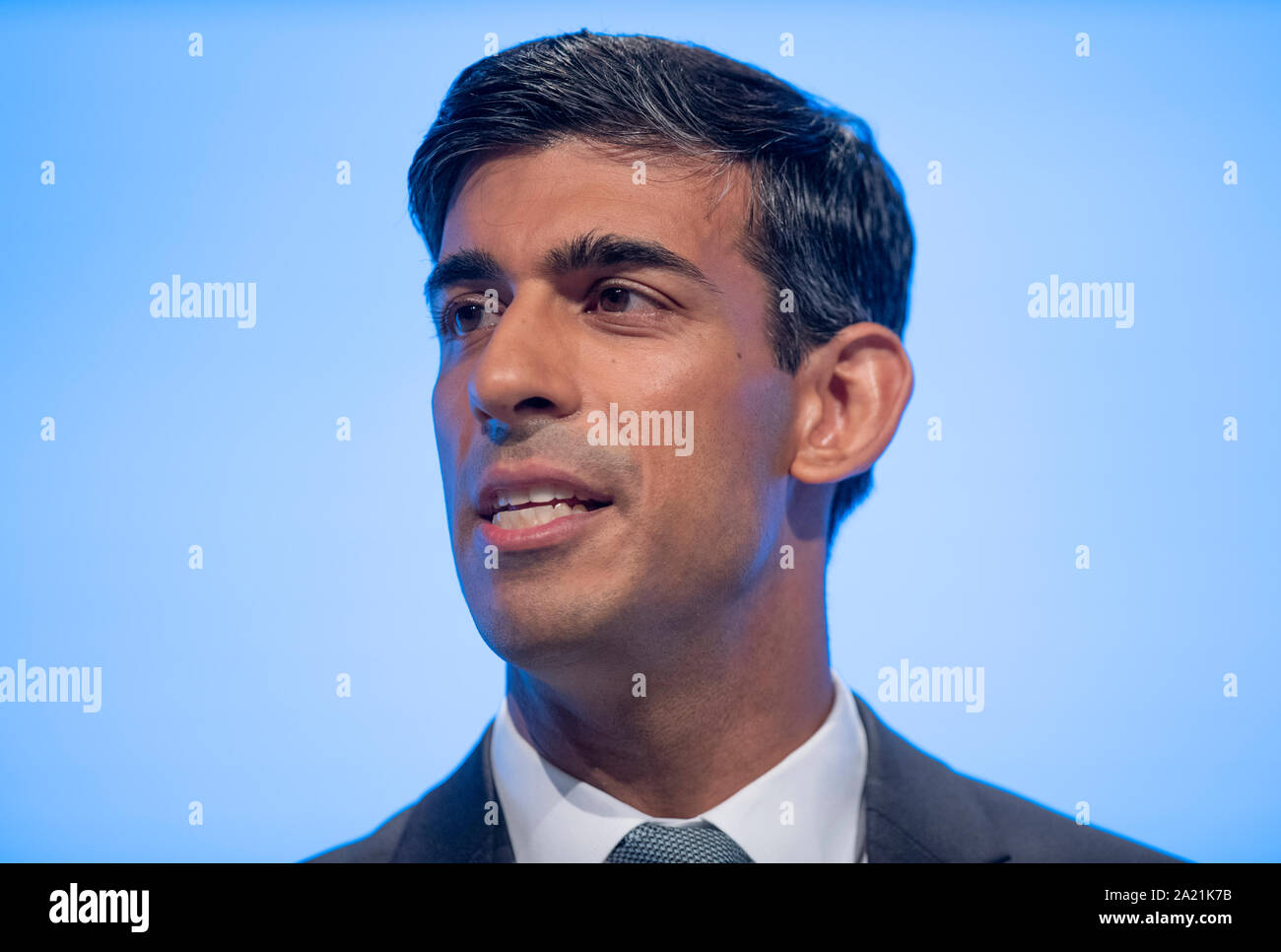 Manchester, UK. Sep 30, 2019. Rishi Sunak, Secrétaire en chef au Conseil du Trésor et député de Richmond parle lors de la deuxième journée du congrès du parti conservateur à Manchester. Credit : Russell Hart/Alamy Live News Banque D'Images