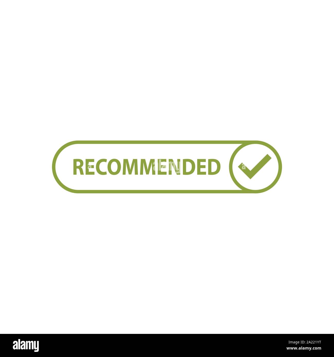 Icône recommandé avec crochet. Vector EPS10 Illustration de Vecteur