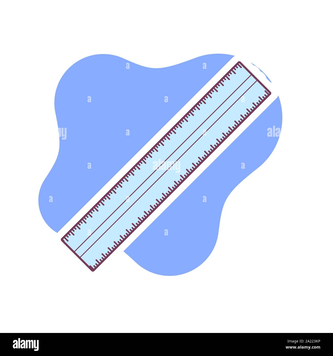 L'icône de la règle de l'école. illustration vectorielle, les fournitures de bureau, de la créativité, de l'idée, l'éducation et de conception symbole. Illustration de Vecteur