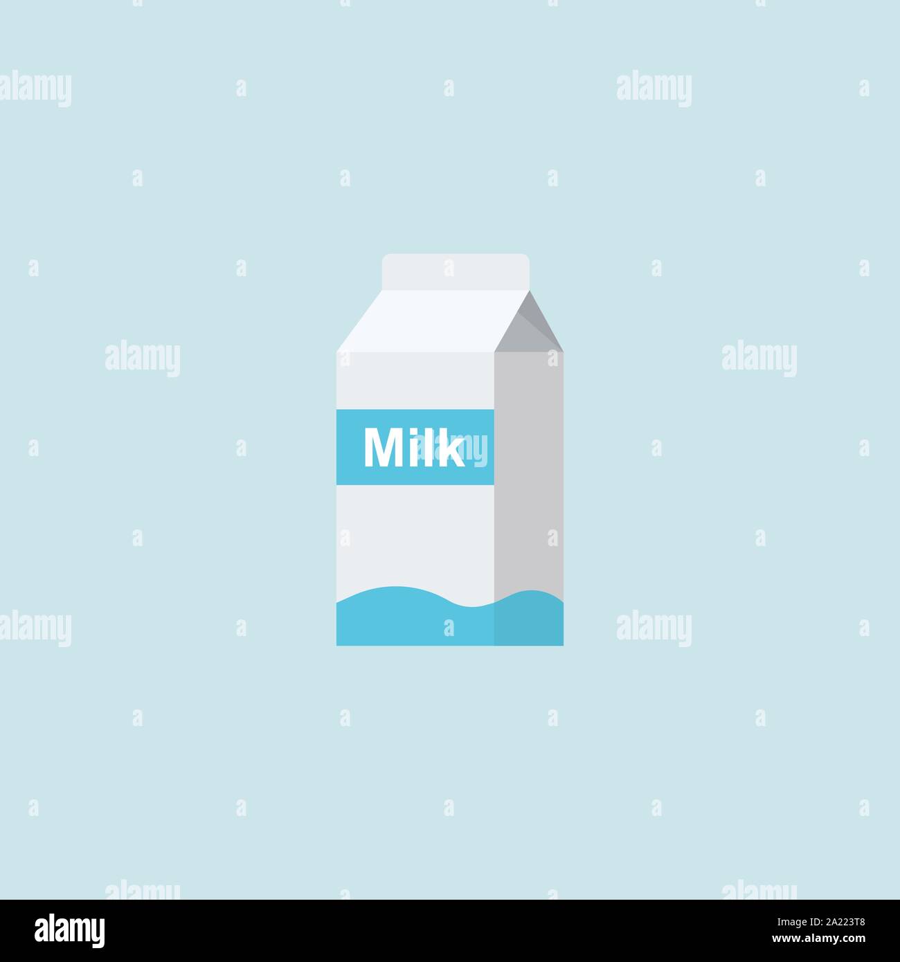 Icône style pack de lait à plat. Vector EPS10 Illustration de Vecteur