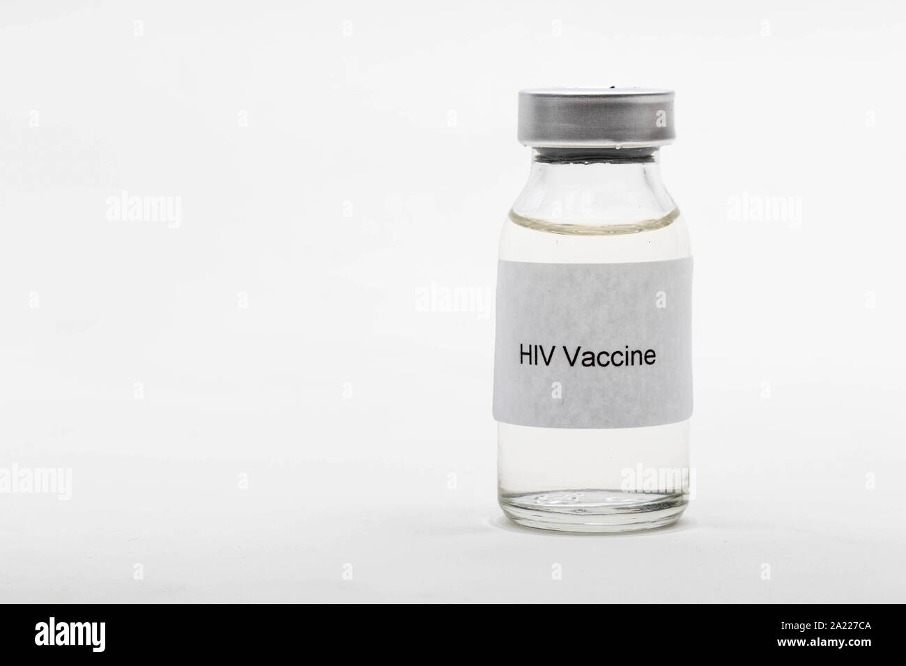Concept médical médicale médicaux montrant un flacon de vaccin contre le VIH de la lecture Banque D'Images