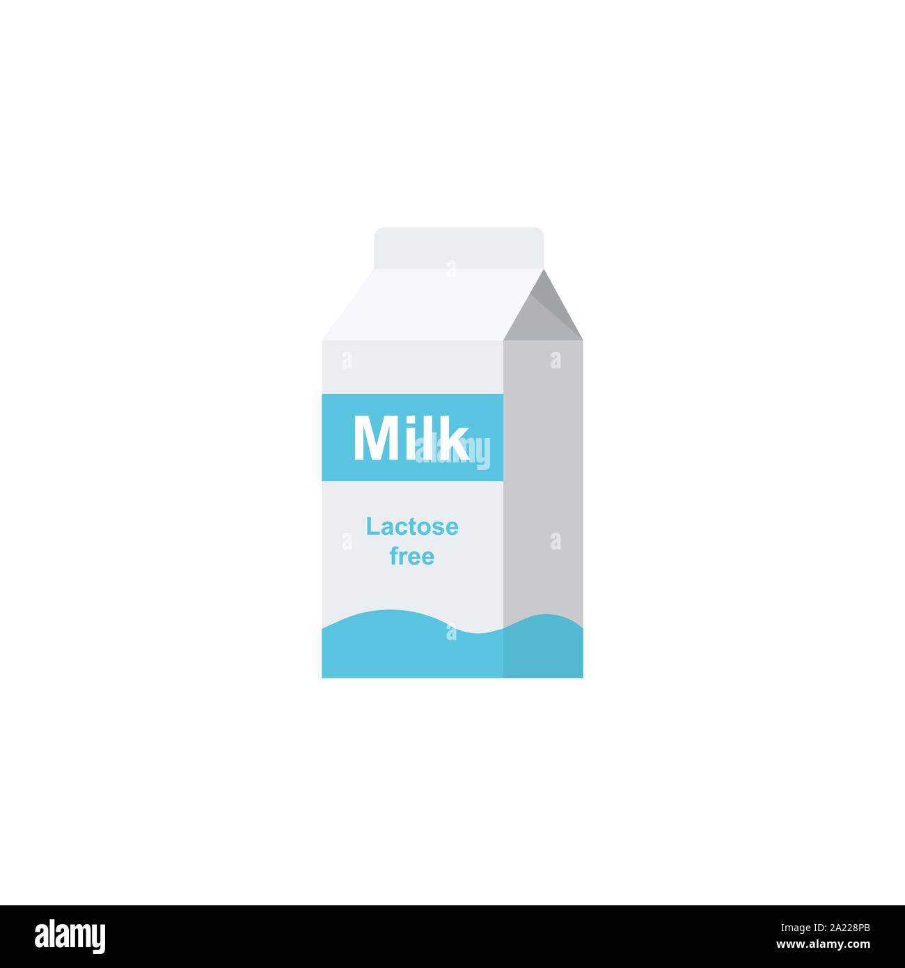 Le lait sans lactose télévision style. Vector EPS10 Illustration de Vecteur