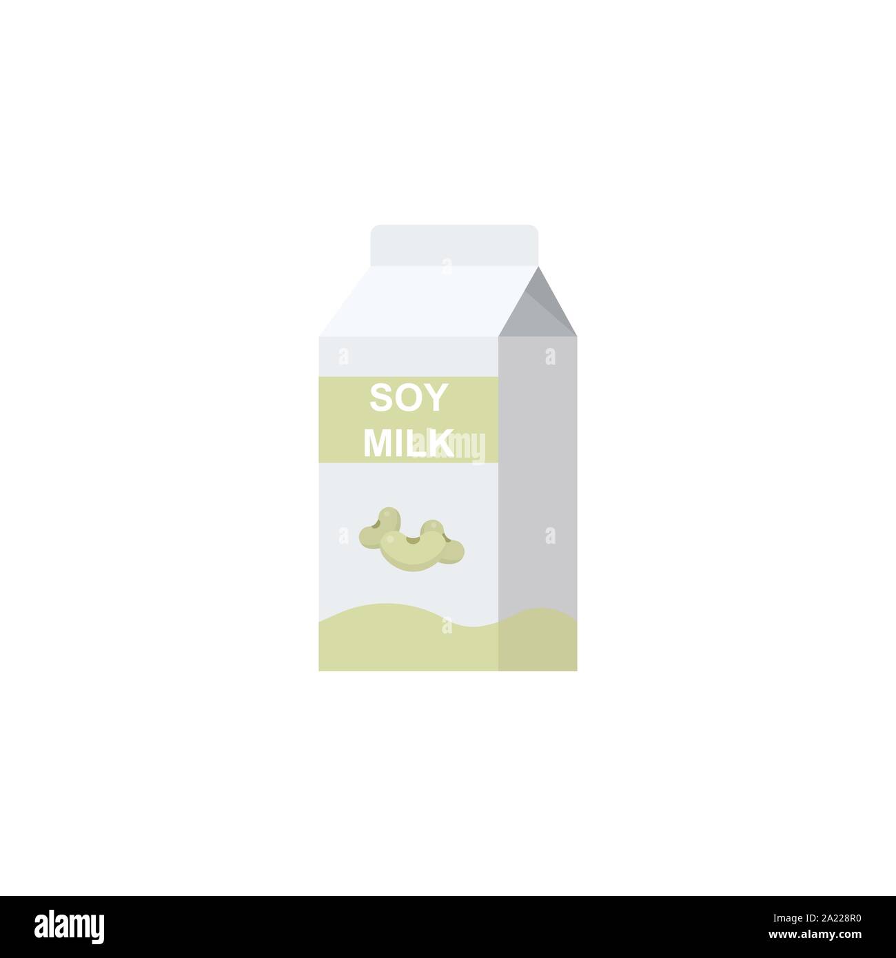 Lait de soja pack style plat. Vector EPS10 Illustration de Vecteur