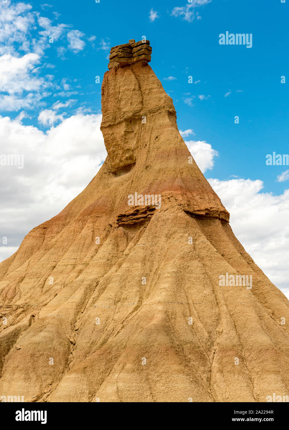 Castil de Tierra (Castildetierra) rock formation, Désert de Bardenas Reales, Navarre, Espagne Banque D'Images