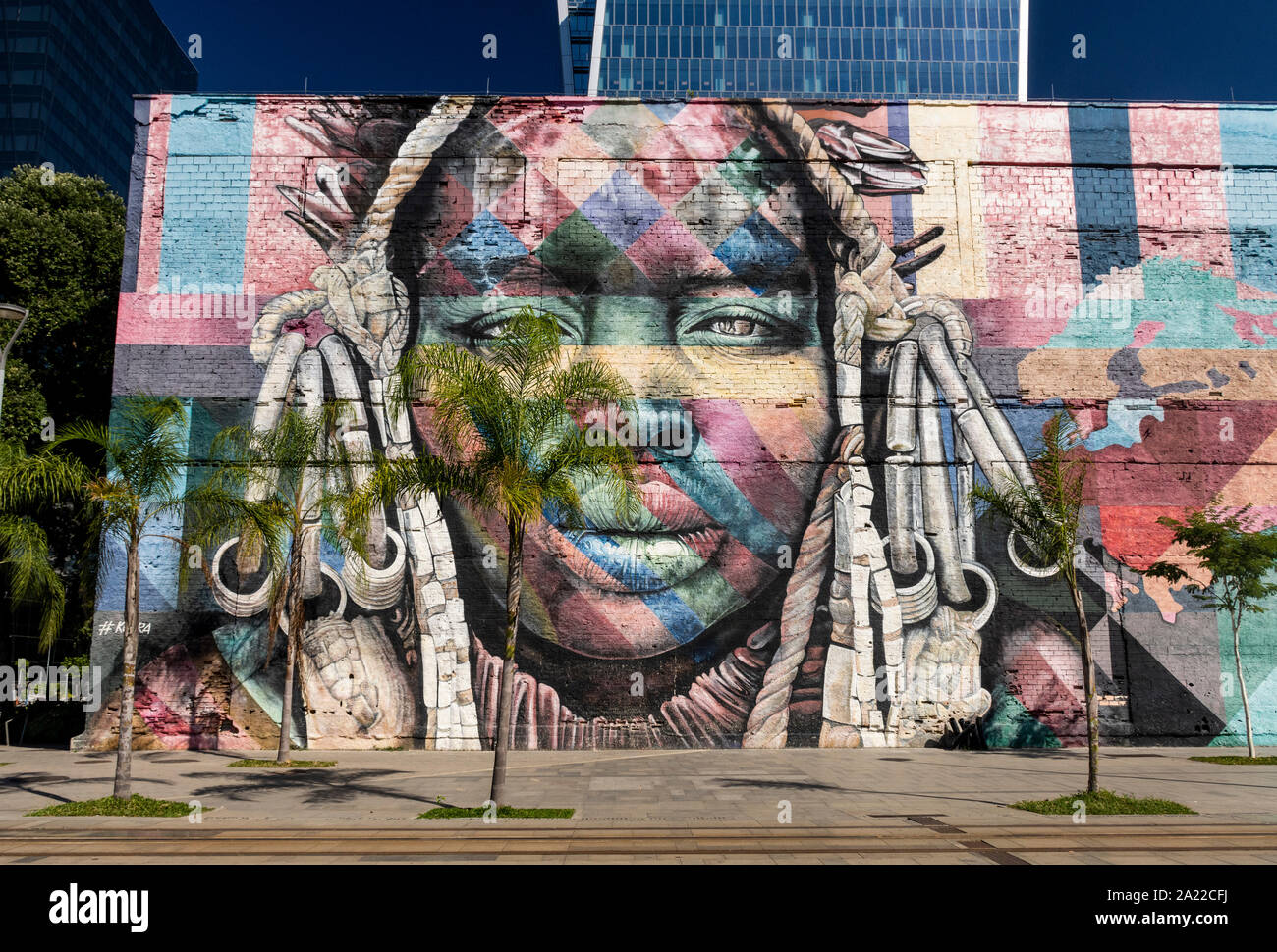 L'art de rue à Rio de Janeiro, Brésil Banque D'Images