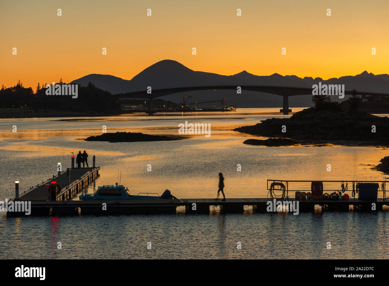 Skye bridge au coucher du soleil, Ecosse, Royaume-Uni Banque D'Images