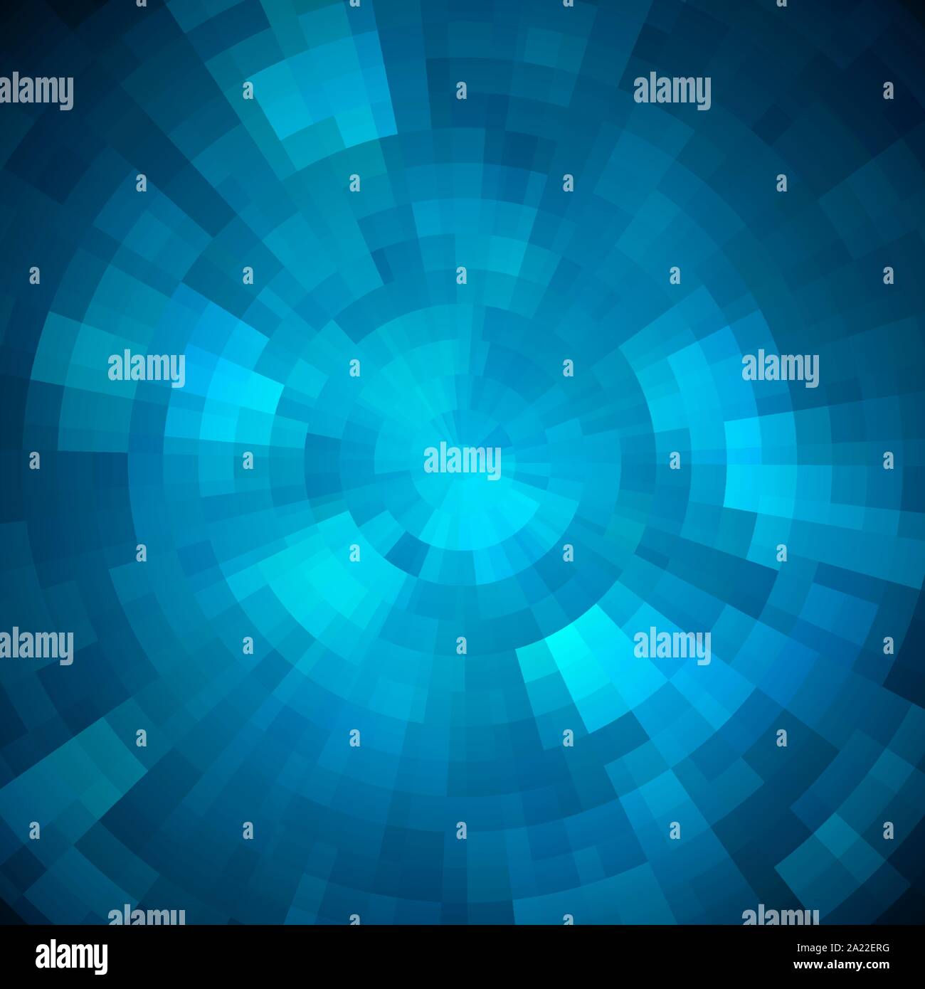 Abstract blue background vector mosaïque concentrique brillant. Illustration de Vecteur
