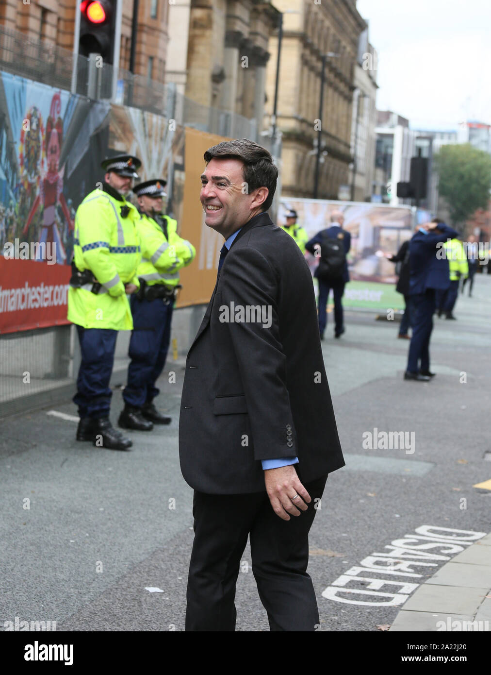 Manchester, UK. 30 Septembre,2019.Le maire de Manchester Andy Burnham en dehors de la conférence du parti conservateur, Manchester, Lancashire, Royaume-Uni. Crédit : Barbara Cook/Alamy Live News Banque D'Images