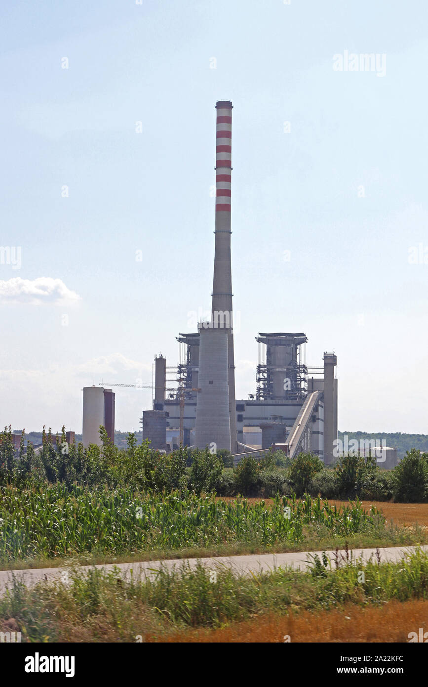 Kostolac B Power Station, Kostolac, Branichevo, District de la Serbie. Banque D'Images