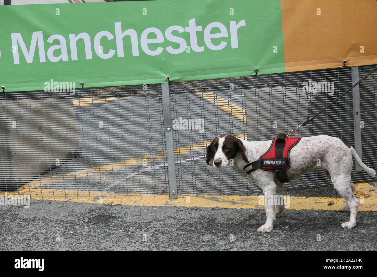 Manchester, UK. 30 Septembre,2019. Théâtre de manifestations et à l'extérieur de la conférence du parti conservateur Manchester, Lancashire, Royaume-Uni. Crédit : Barbara Cook/Alamy Live News Banque D'Images
