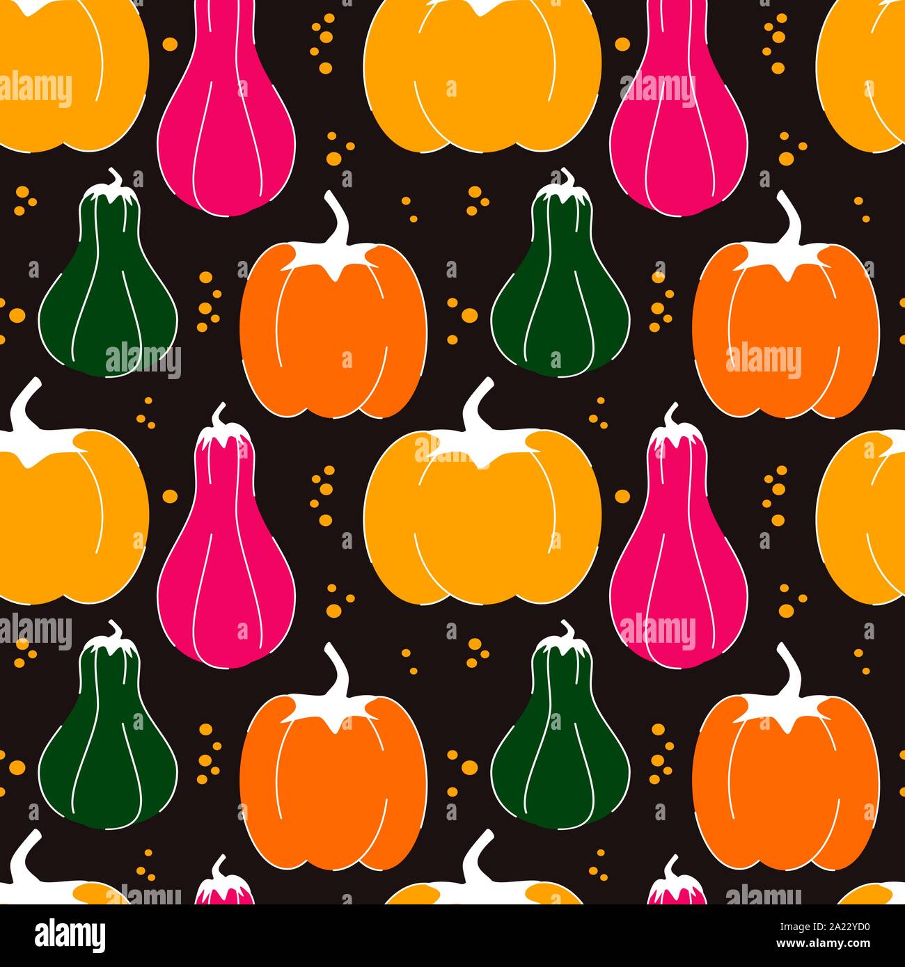 Automne coloré transparente modèle vecteur illustration avec télévision à la main et les baies de citrouille texture d'automne sur fond noir pour Thanksgiving, harve Illustration de Vecteur
