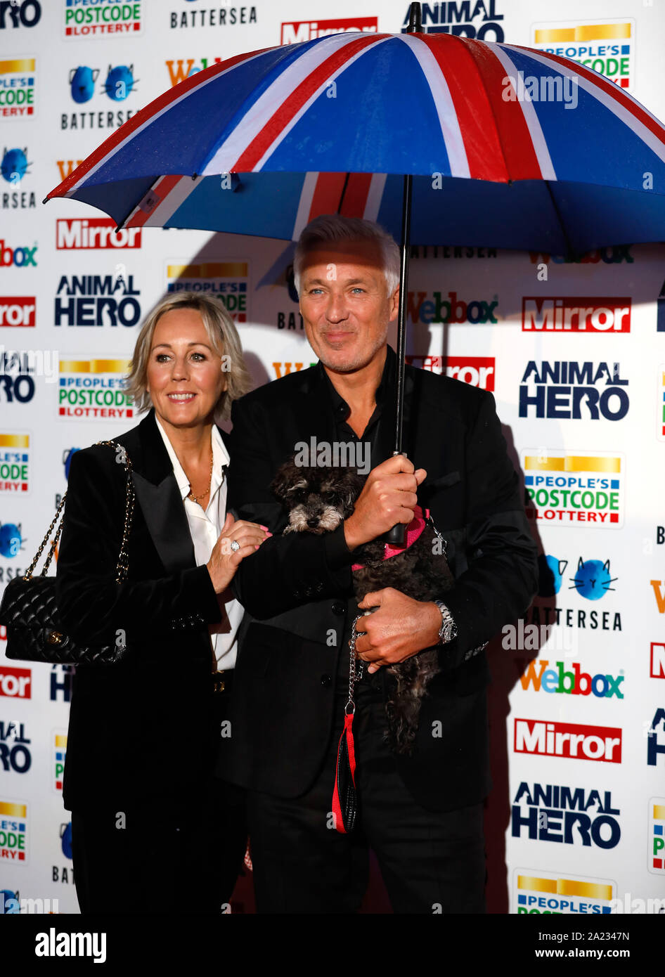 Shirlie Holliman et Martin Kemp ont assisté aux Mirror Animal Hero Awards 2019, en partenariat avec People's Postcode Lottery et WebBox, qui ont eu lieu à l'hôtel Grosvenor House, Londres. Banque D'Images