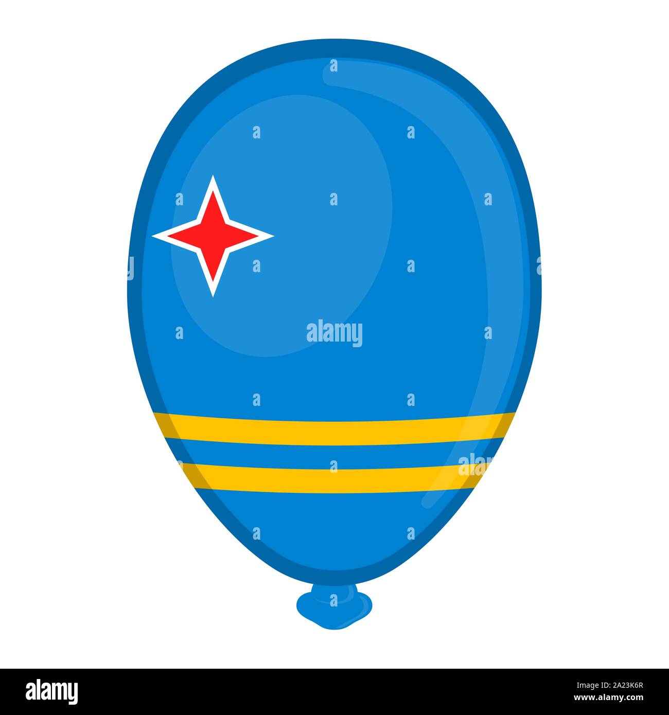 Un drapeau en forme de ballon d'Aruba - Vector illustration Illustration de Vecteur