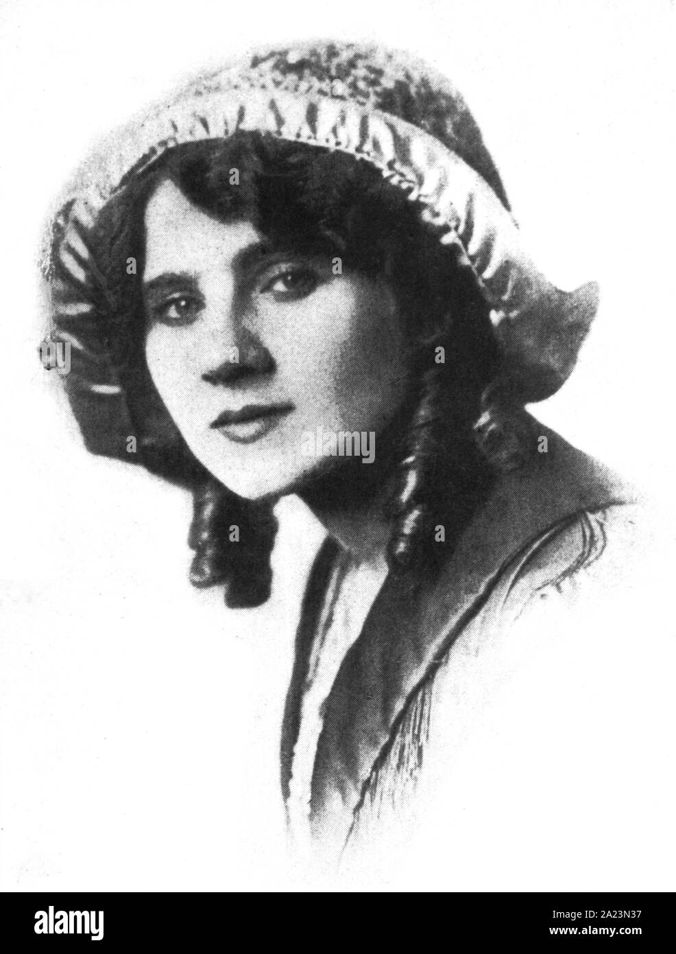 L'actrice Florence Lawrence, Tête et épaules Studio Portrait, Photo de Frank C. Bangs, 1908 Banque D'Images