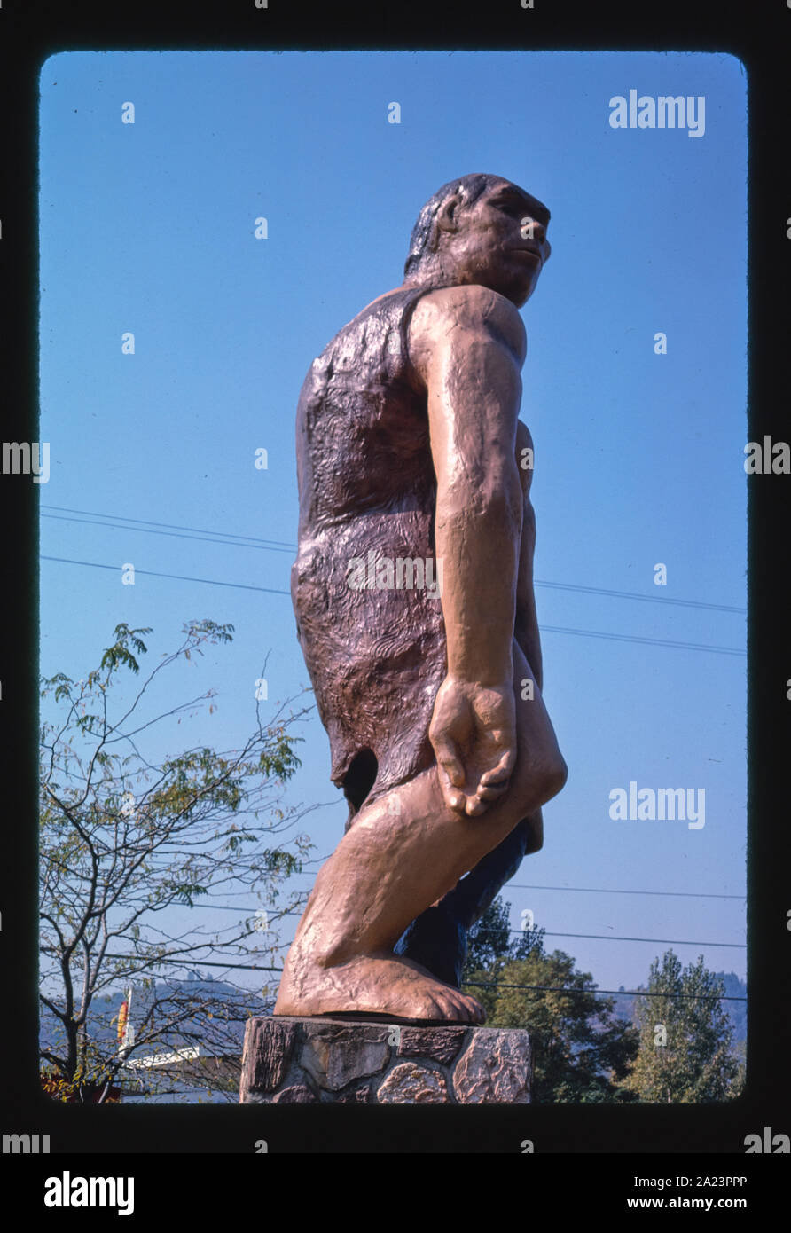 Statue d'homme des cavernes de l'Oregon, Grants Pass, Oregon Banque D'Images