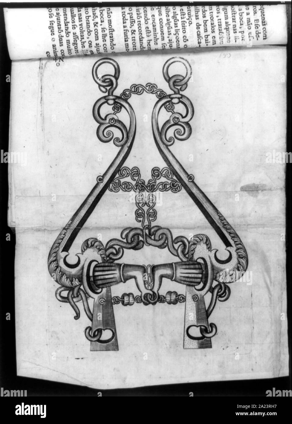 Cheval peu ornementé - opp. p. 134 Banque D'Images