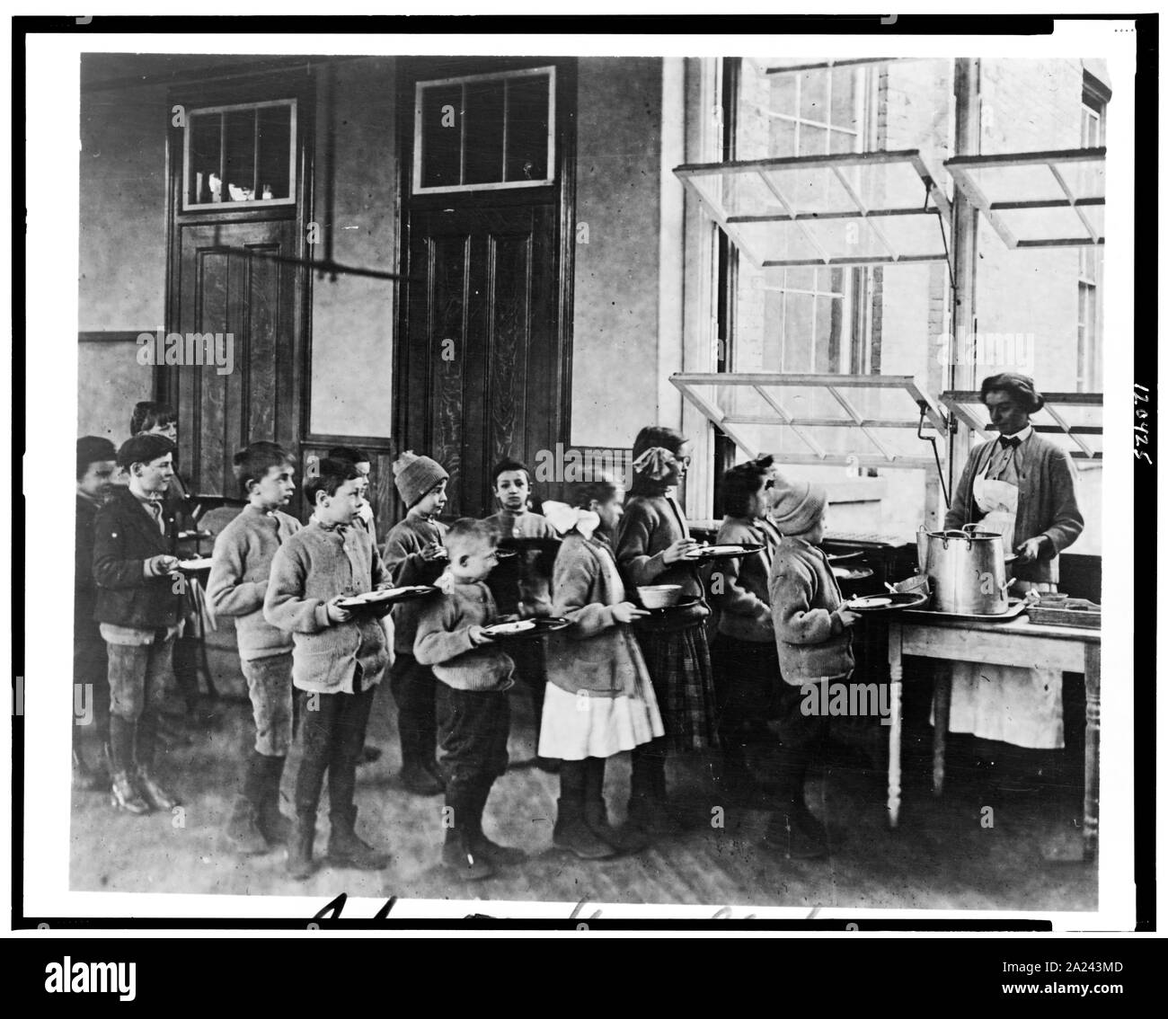 P.S. 51 Manhattan, anémiques class--avant le déjeuner Banque D'Images