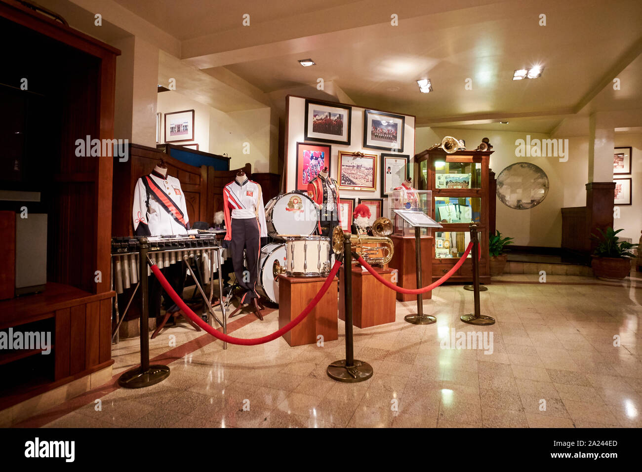 Vue de l'intérieur du musée officiel à la maison de Sampoerna, une fabrique de cigarettes de tabac et de girofle à Surabaya, en Indonésie. La compagnie avait leur ow Banque D'Images