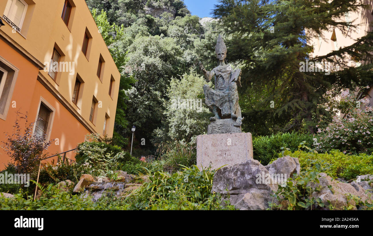 Espagne, Barcelone, Abbaye de Santa Maria de Montserrat‎ Banque D'Images