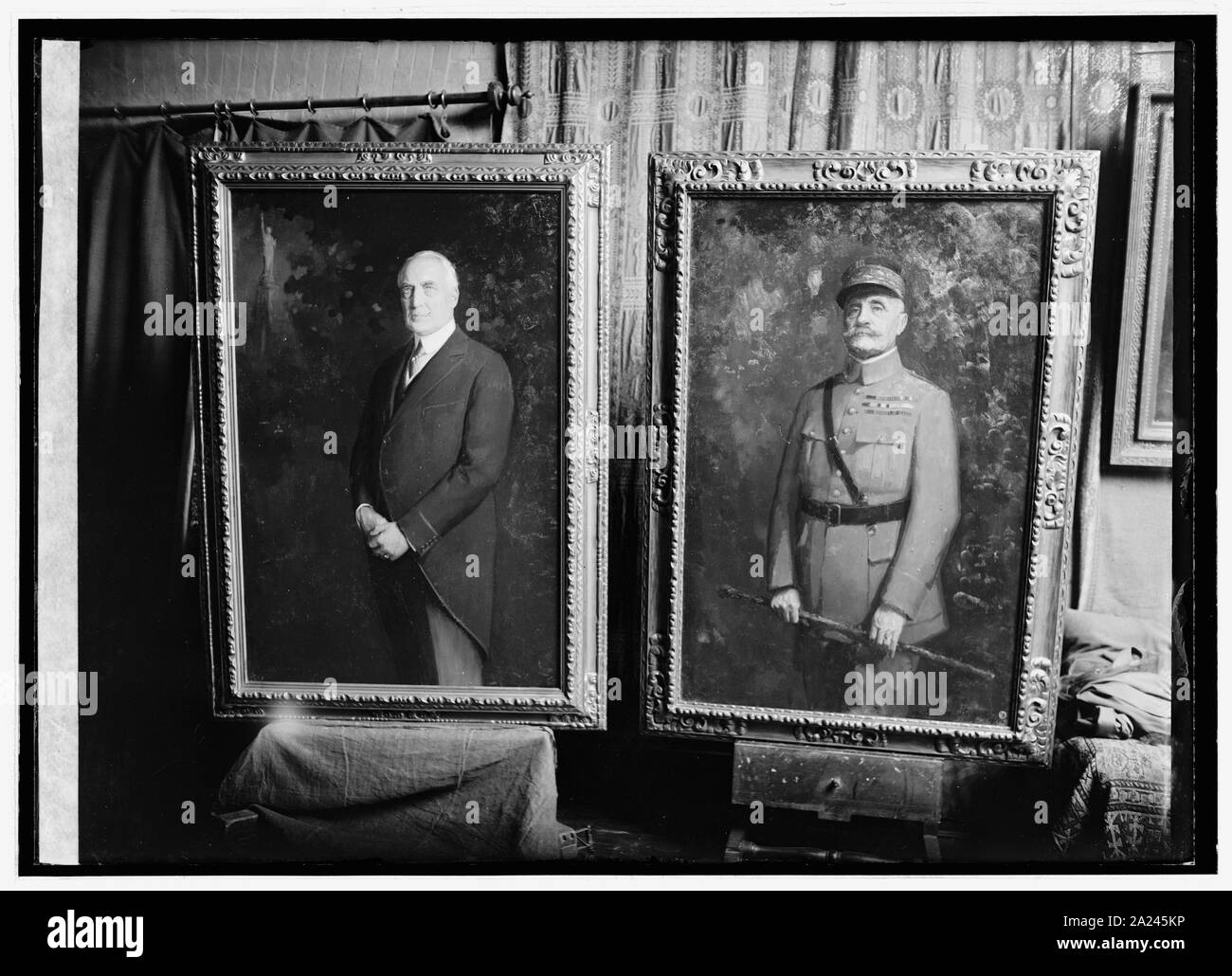 Peintures de Harding et Pershing Banque D'Images