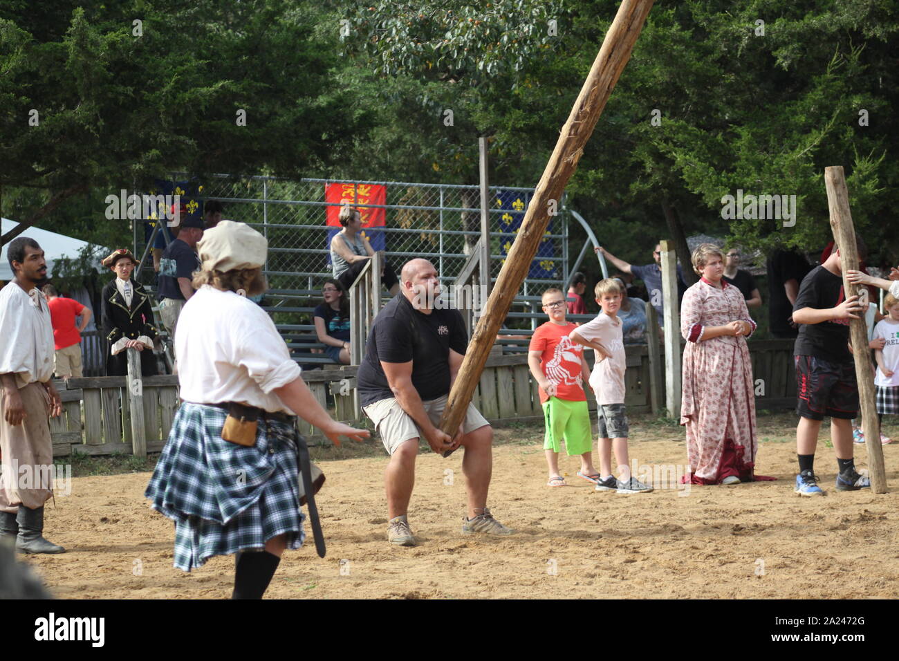 Caber toss. Banque D'Images