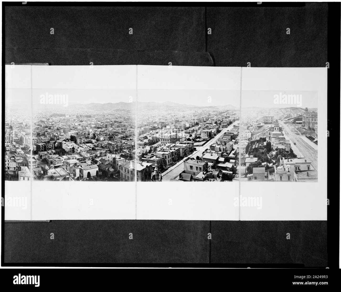 Panorama de San Francisco à partir de California Street Hill ; Banque D'Images