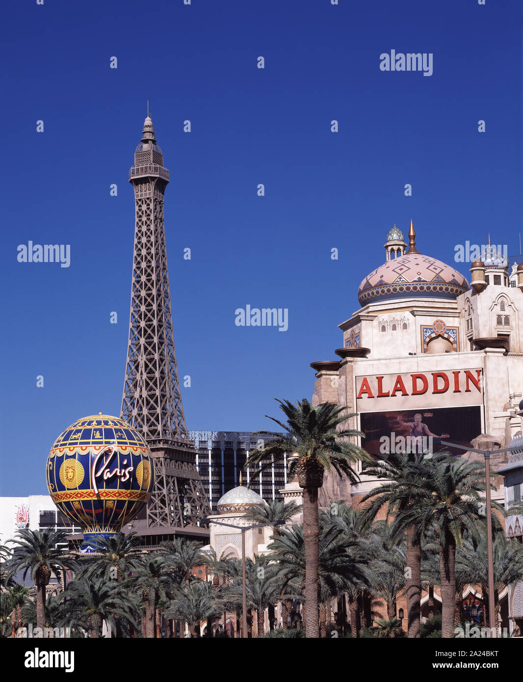 Paris Casino et Aladdin Hôtels, Las Vegas, Nevada Banque D'Images