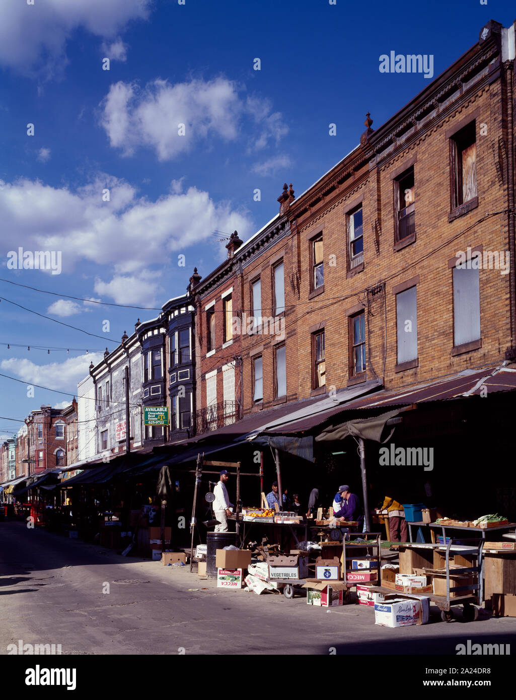 Une partie de la 9e Rue marché italien, la nation du plus ancien marché plein air, Philadelphie, Pennsylvanie Banque D'Images