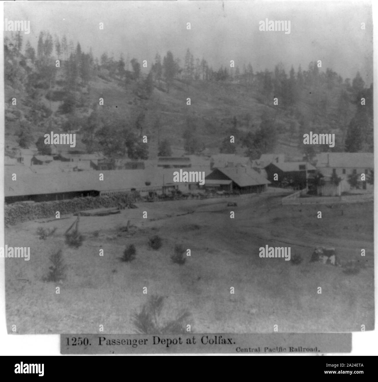 Dépôt de passagers à Colfax - Central Pacific Railroad Banque D'Images