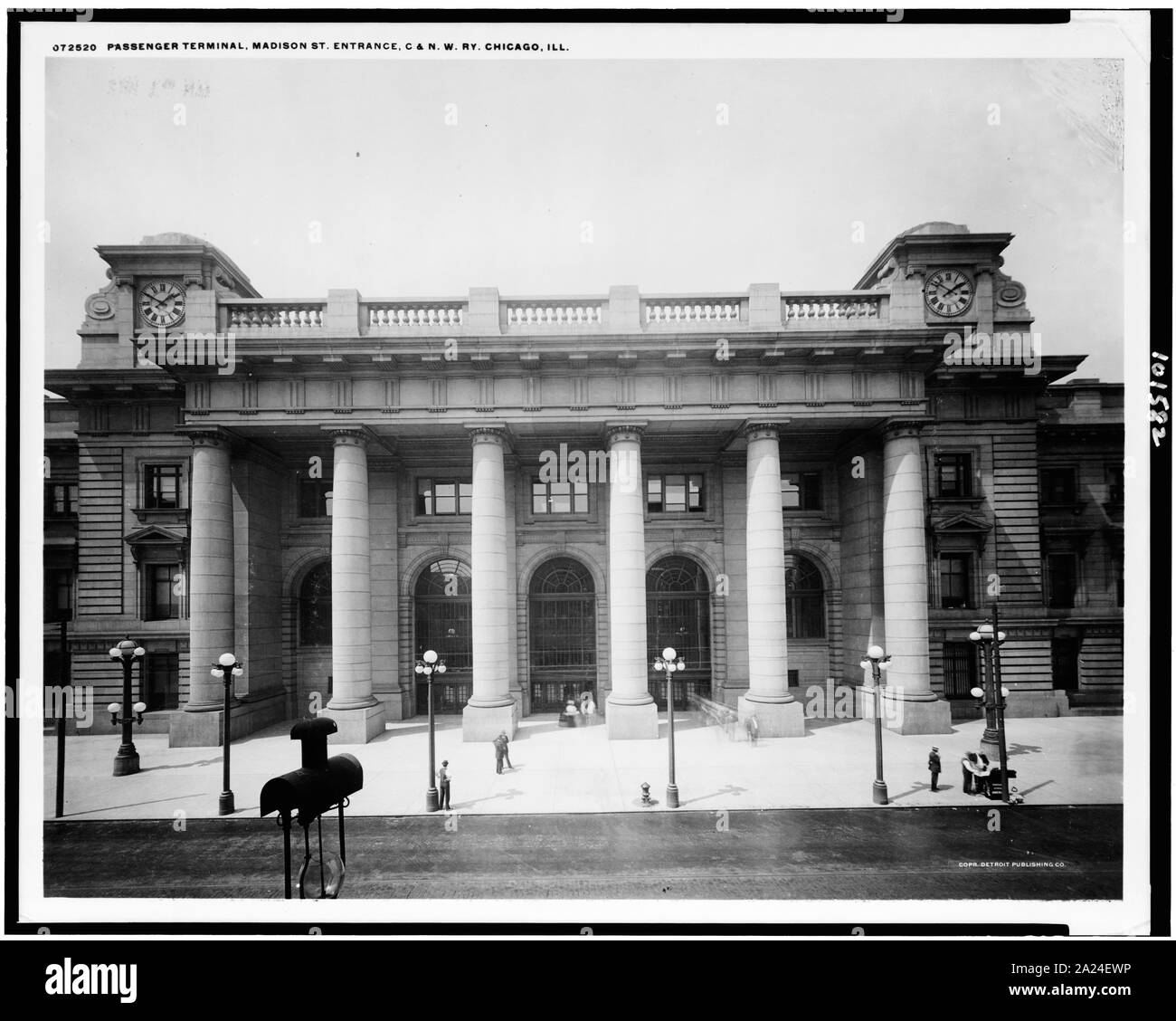 Terminal Passager, Madison St. entrée privée, C. & N. W. Ry., Chicago, Illinois Banque D'Images Terminal Passager, Madison St. entrée privée, C. & N. W. Ry., Chicago, Illinois Banque D'Images