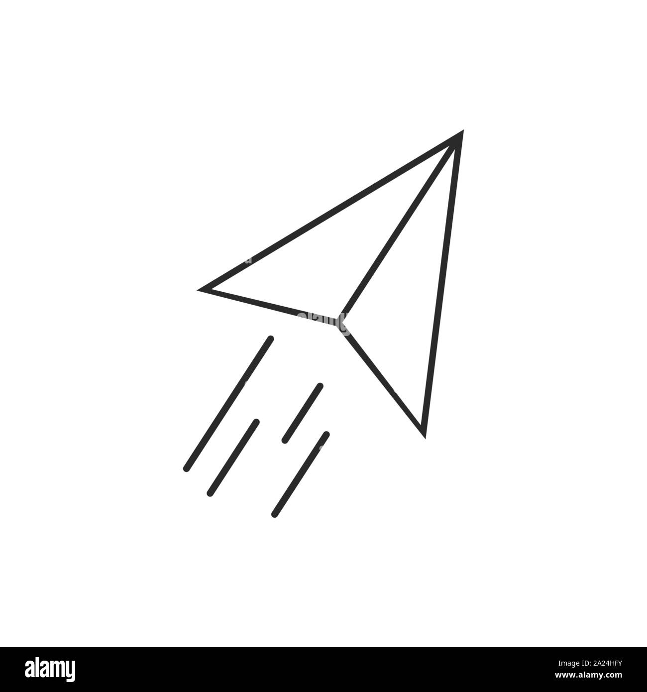 Avion en papier icône. Illustration vectorielle, modèle plat. Illustration de Vecteur