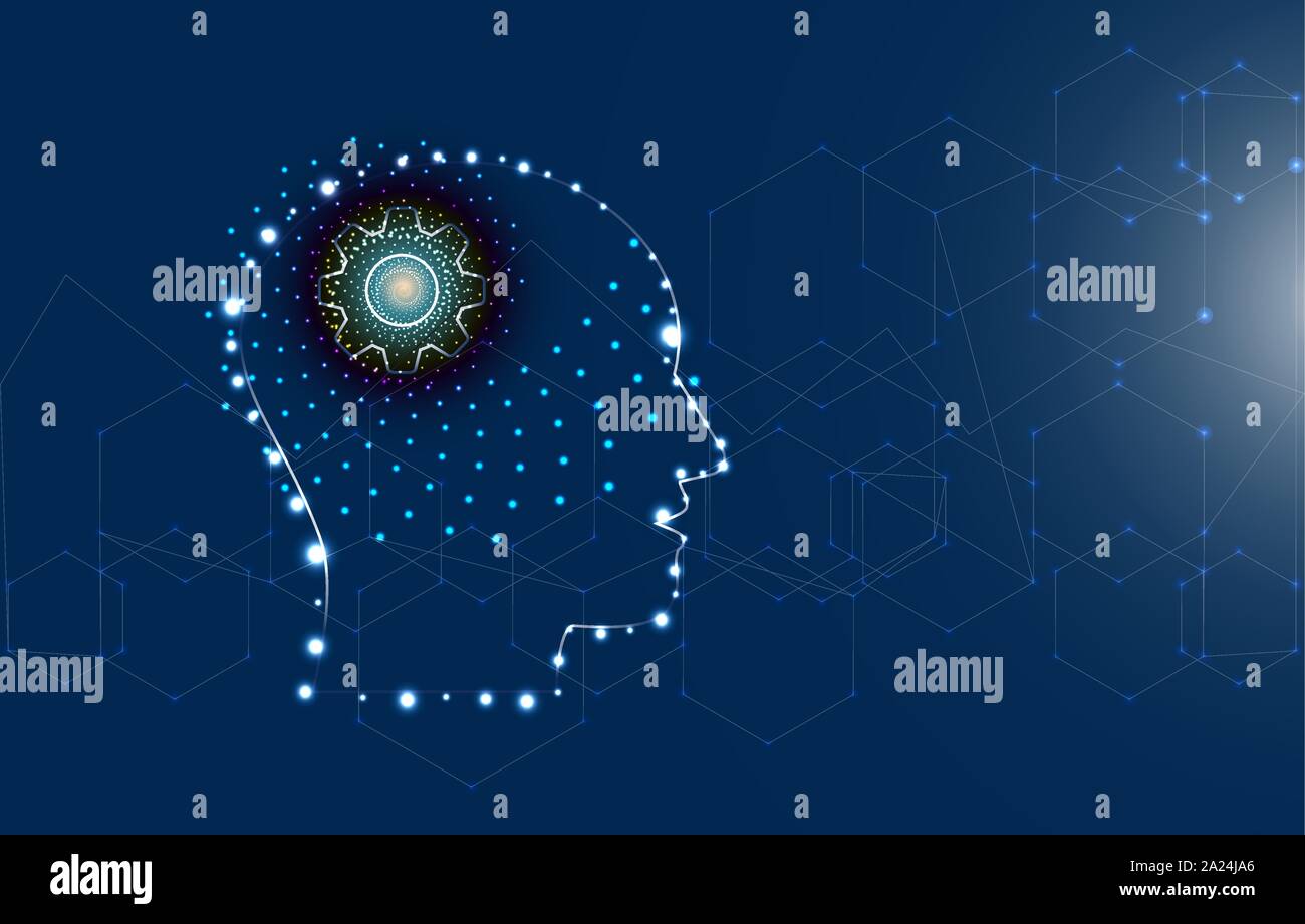 Résumé L'intelligence artificielle concept. Vector illustration. Illustration de Vecteur